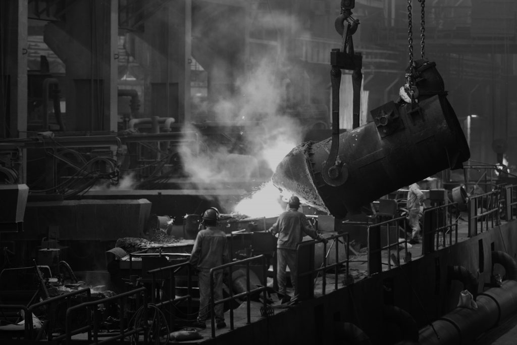 Iron and steel factory workshop